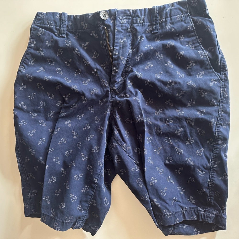 Dark blue shorts with anchors